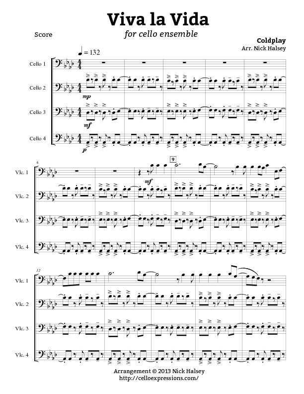 Песня ansi bas la. Viva la vida Coldplay Ноты. Ноты Coldplay Viva. Viva la vida Ноты для фортепиано.