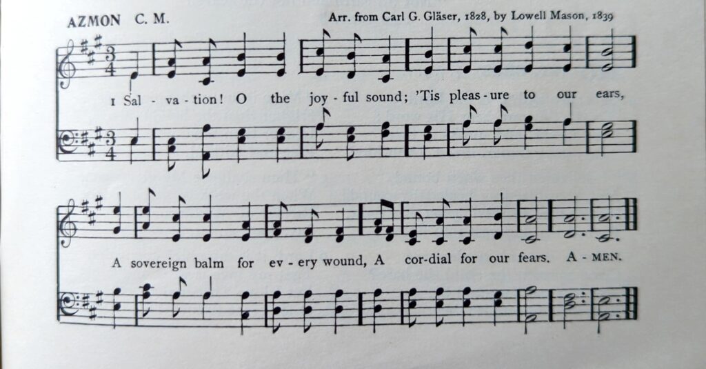 Hymn tune source scan from The Chapel Hymnal (1914).