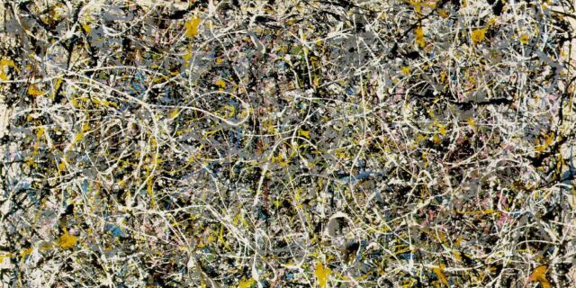 Photograph of Jackson Pollock's "Number 1", 1949.